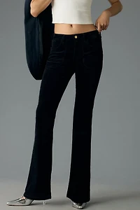 Pilcro The Icon Low-Rise Corduroy Chop Pocket Flare Jeans