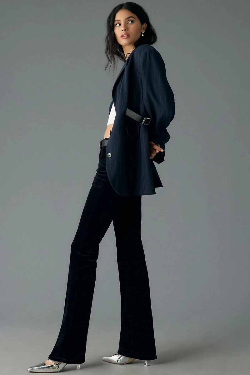 Pilcro The Icon Low-Rise Corduroy Chop Pocket Flare Jeans