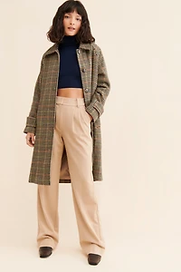 Suncoo Evan Plaid Overcoat