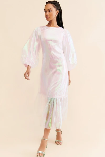 Pinnacle By Shruti Sancheti Metallic Organza Maxi Dress