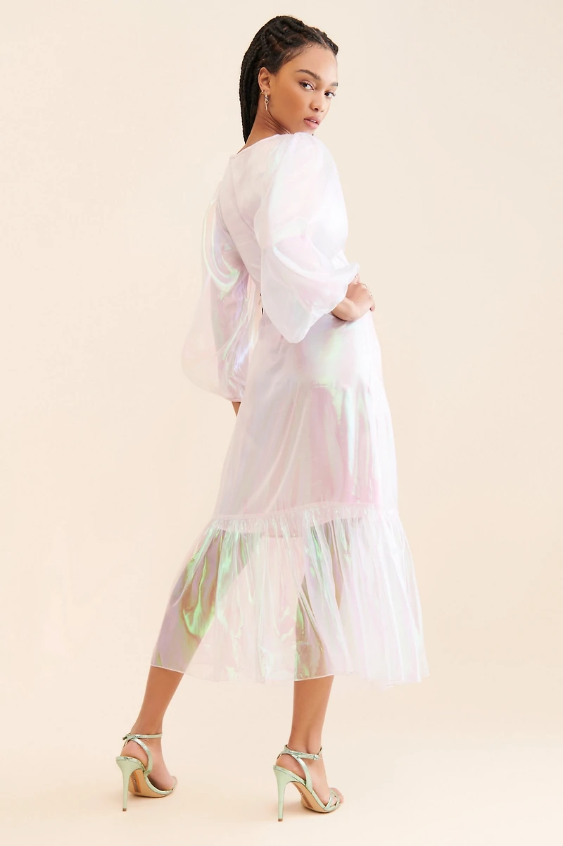 Pinnacle By Shruti Sancheti Metallic Organza Maxi Dress