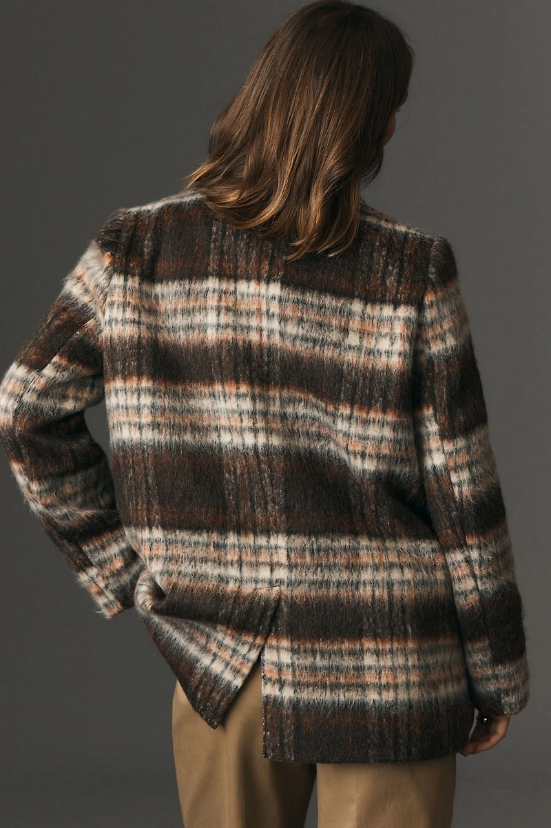 Maeve Brushed Plaid Blazer