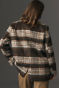 Maeve Brushed Plaid Blazer