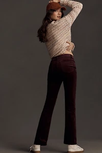 Pilcro The Yaya Mid-Rise Crop Flare Jeans: Velvet Edition