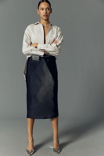 Liquid Shine Bias-Cut Skirt