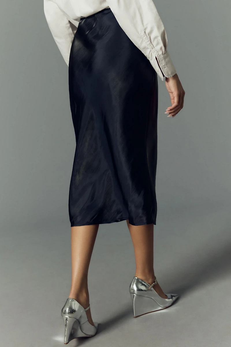 Liquid Shine Bias-Cut Skirt