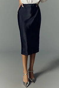 Liquid Shine Bias-Cut Skirt