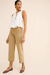 Madewell Emmett Garment Dye Wide Leg Cropped Pants