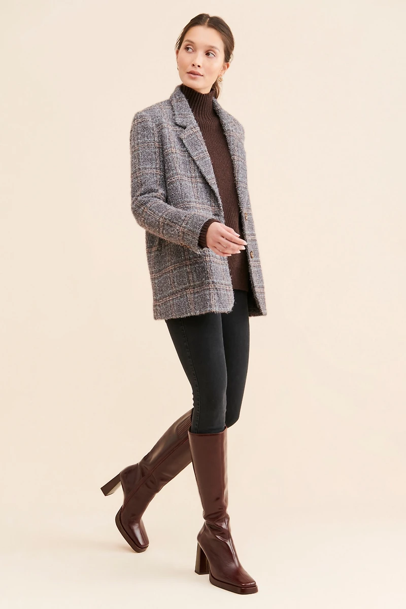 See U Soon Plaid Blazer Coat