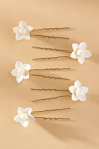 Twigs & Honey Floral Bud Hair Pins, Set of 5