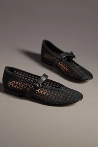 Bibi Lou Floral Mesh Mary Jane Flats