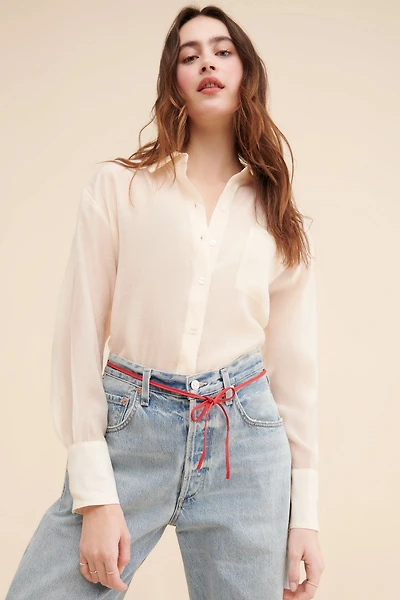 WAYF Organza Buttondown Shirt