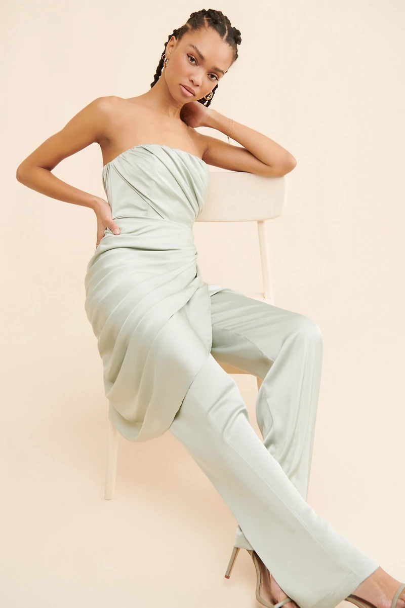 Andrea Iyamah Envo Tube Metallic Jumpsuit
