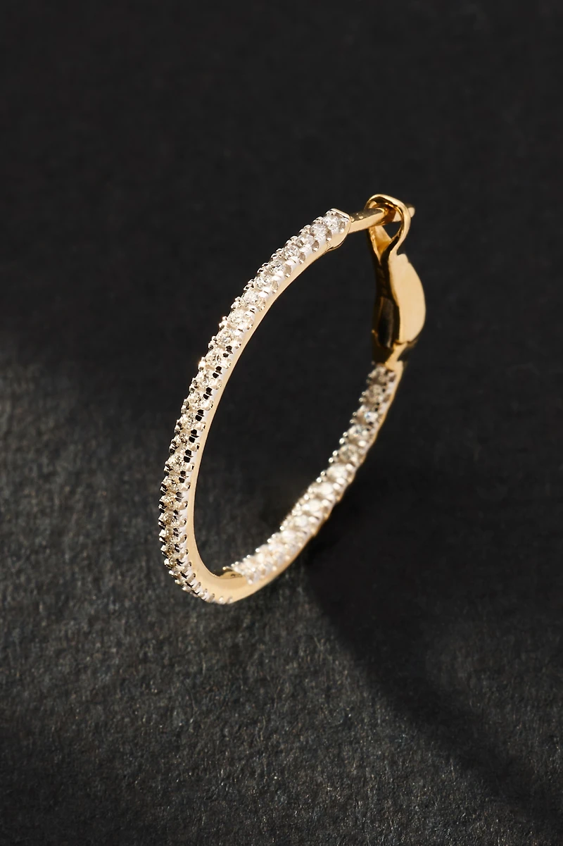 Diamond 0.5ct Hoop Earrings