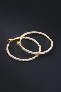 Diamond Large Hoop Earrings
