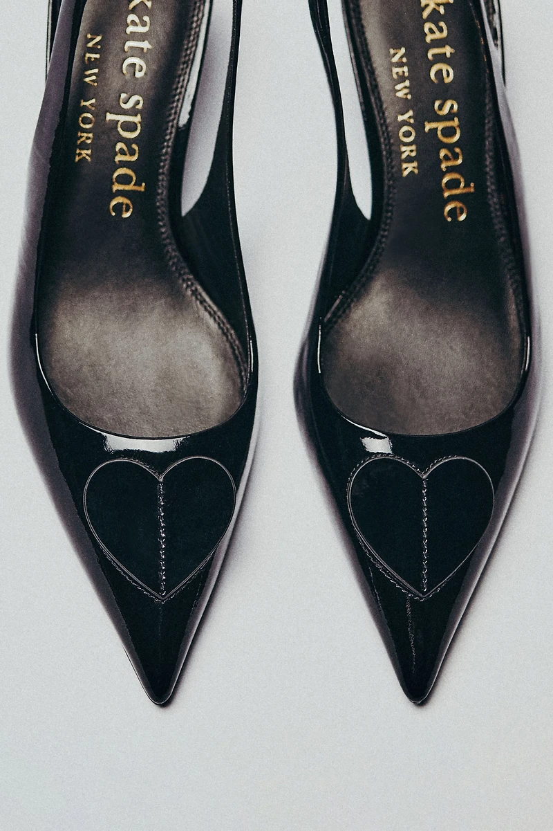 Kate Spade Lover Kitten-Heel Slingbacks
