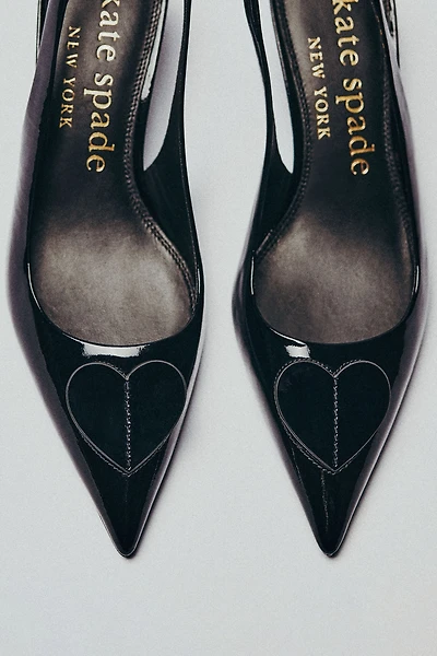Kate Spade Lover Kitten-Heel Slingbacks