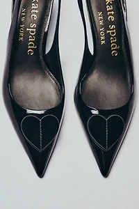 Kate Spade Lover Kitten-Heel Slingbacks