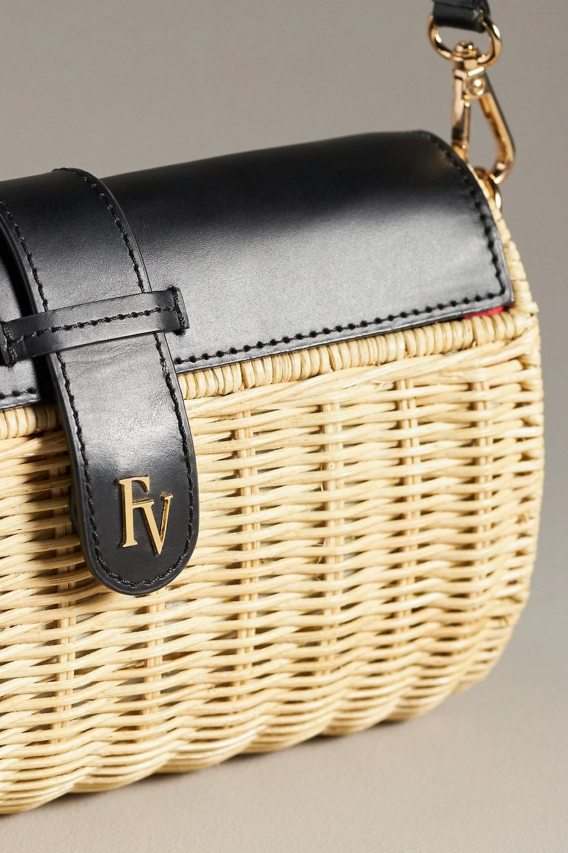 Frances Valentine Betsy Wicker Basket Crossbody Bag