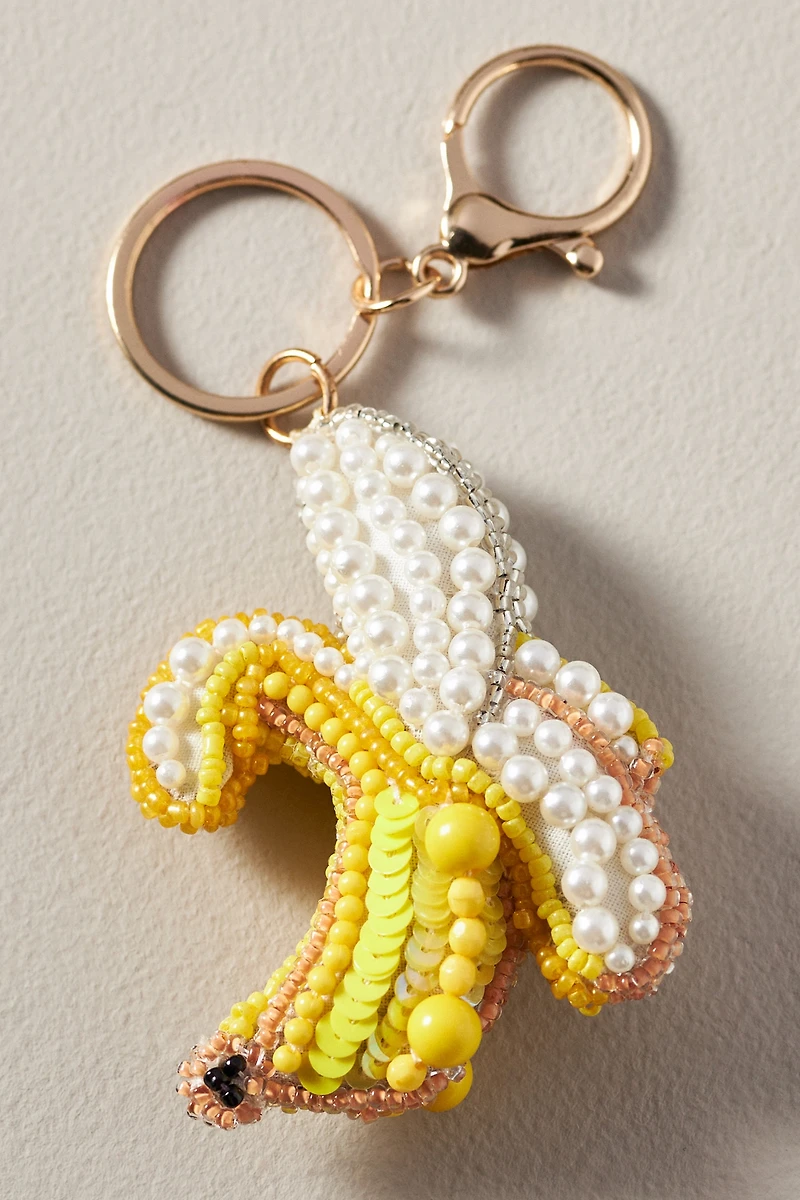 Beaded Fruit Icon Bag Charm