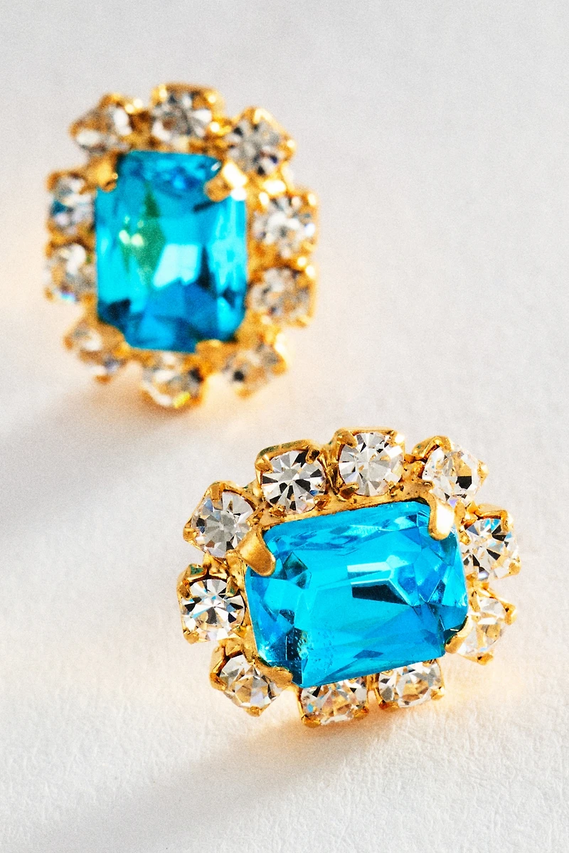 The Pink Reef Crystal Petite Stud Earrings