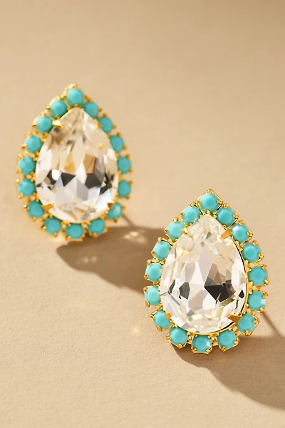 The Pink Reef Pear Stud Earrings