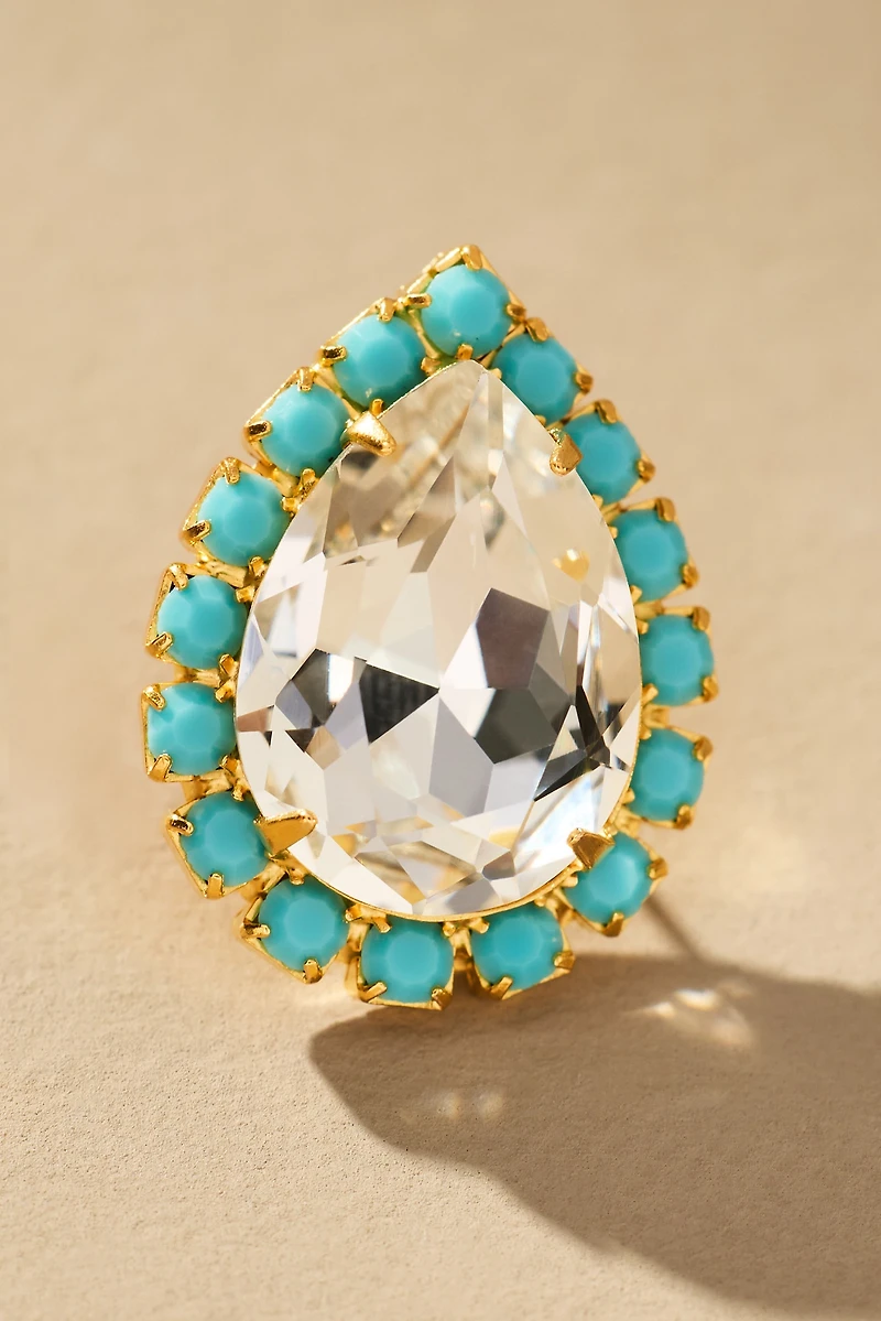 The Pink Reef Pear Stud Earrings