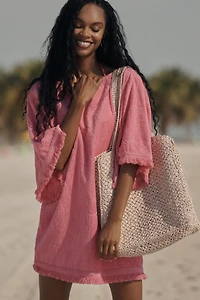 Farmers Market Raffia Tote