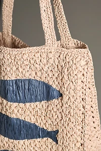 Farmers Market Raffia Tote