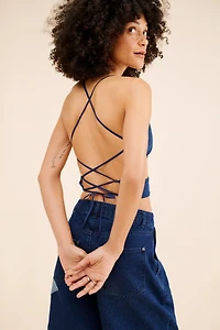 Re_Nuuly x Zero Waste Daniel Denim Cross Top