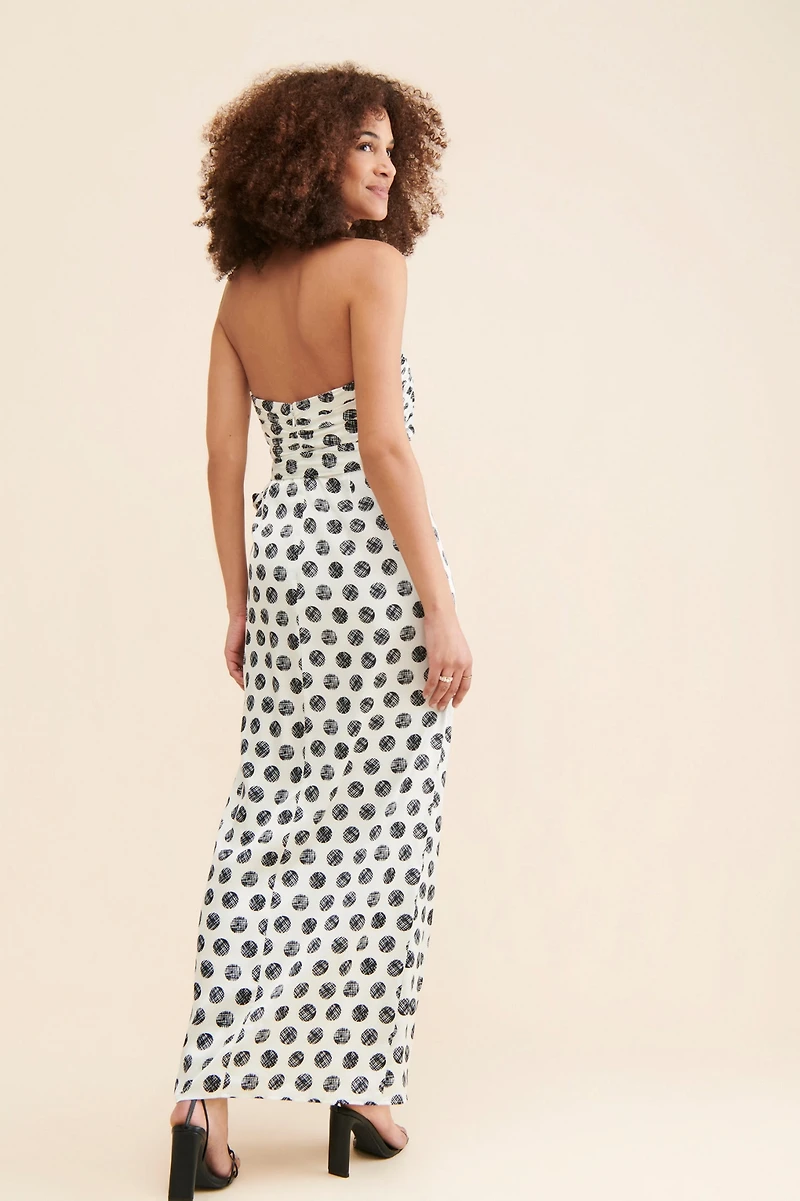 Hutch Strapless Polka Dot Dress