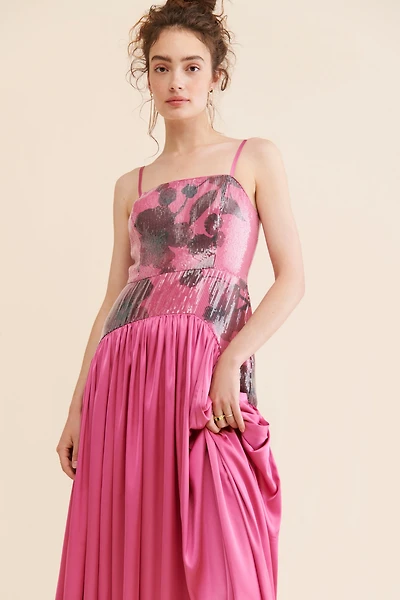 Hutch Sequin Floral Maxi Dress