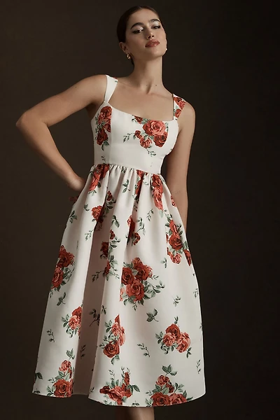 Sachin & Babi Blaine Square-Neck Midi Dress
