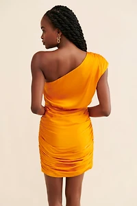 Greylin Ariel Draped One-Shoulder Dress