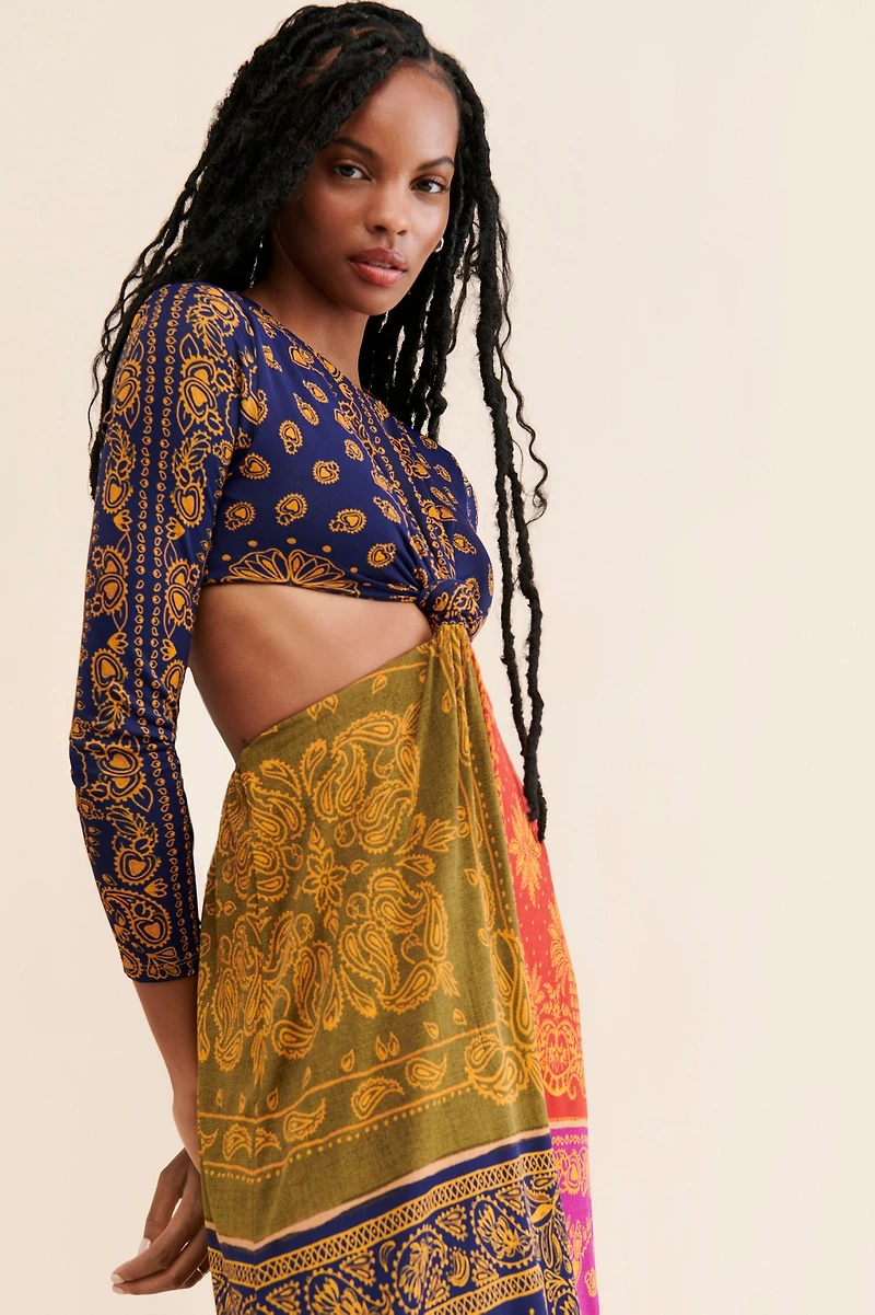 FARM Rio Bandana Dream Cut Out Maxi Dress