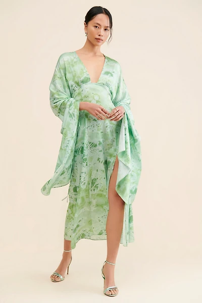 Let Me Be Midas Midi Abstract Dress