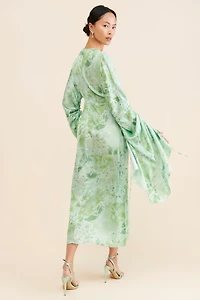 Let Me Be Midas Midi Abstract Dress