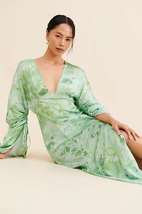 Let Me Be Midas Midi Abstract Dress