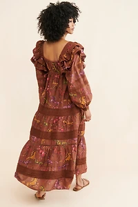 FARM Rio Dotted Horse Maxi Dress