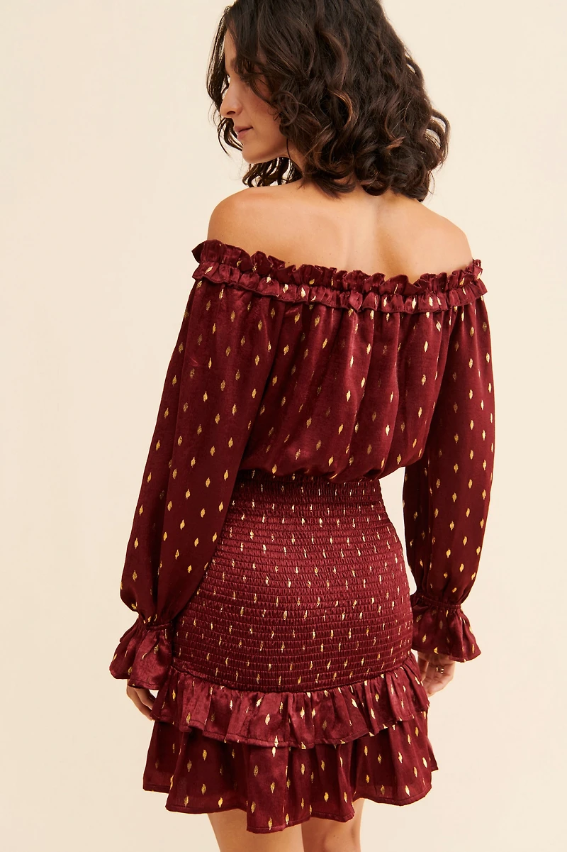 g.p.d. Off The Shoulder Ruched Dress