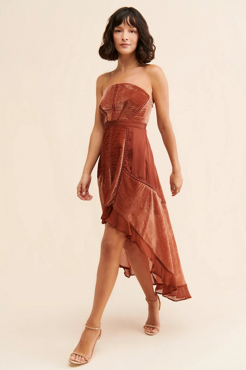 Velvet High-Low Dress