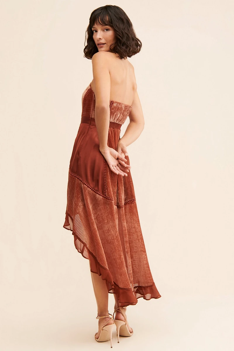 Velvet High-Low Dress