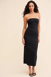 4th & Reckless Carly Strapless Stripe Dress