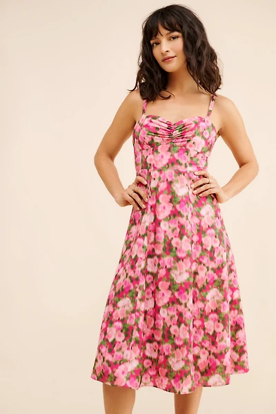 Rachel Parcell Ruched Cup Midi Dress