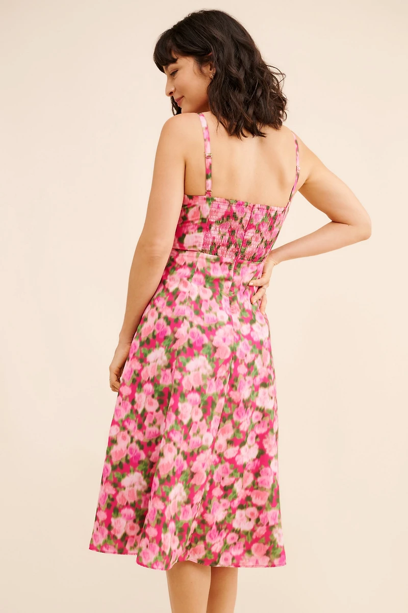 Rachel Parcell Ruched Cup Midi Dress