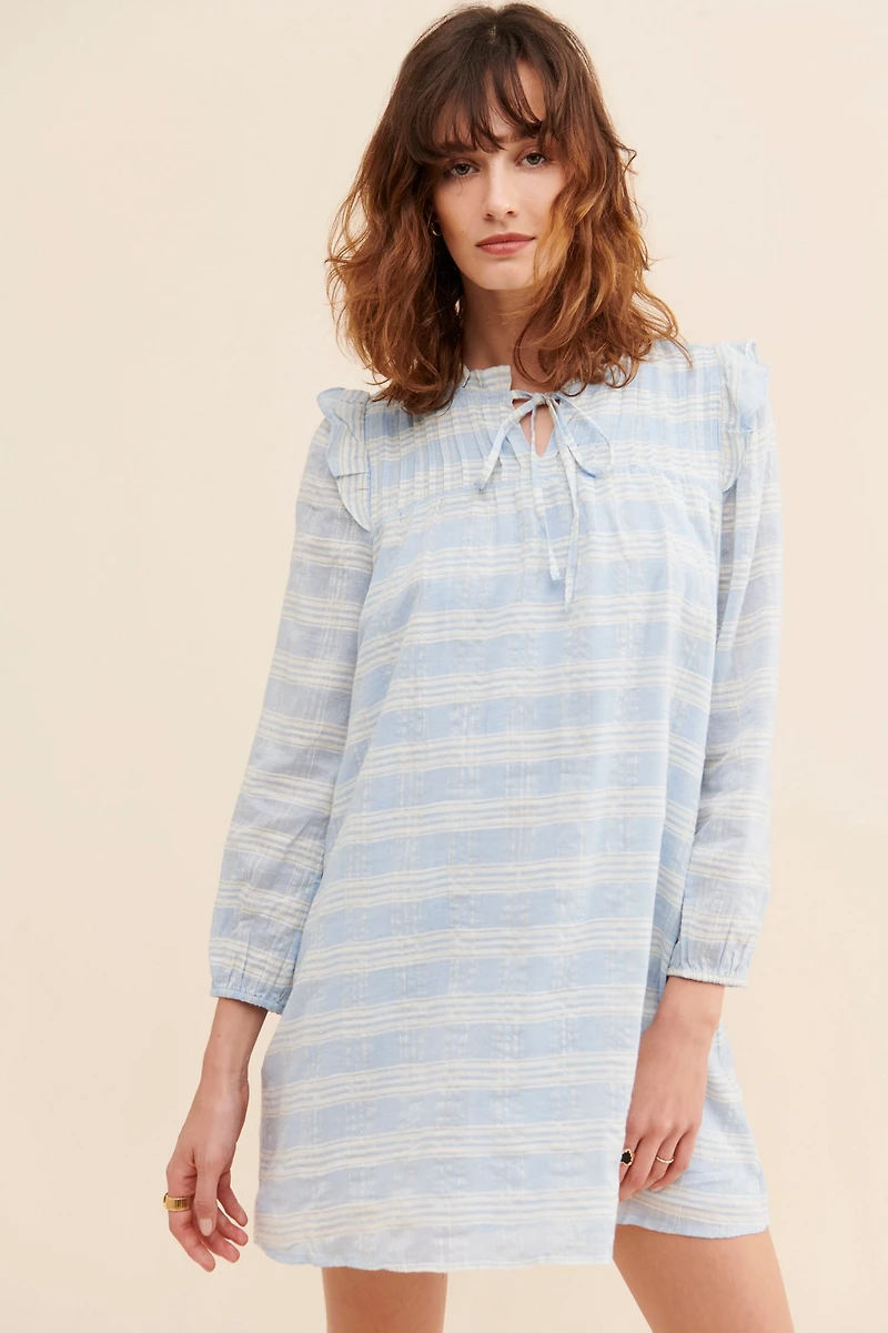 Greylin Danila Pintucked Mini Dress