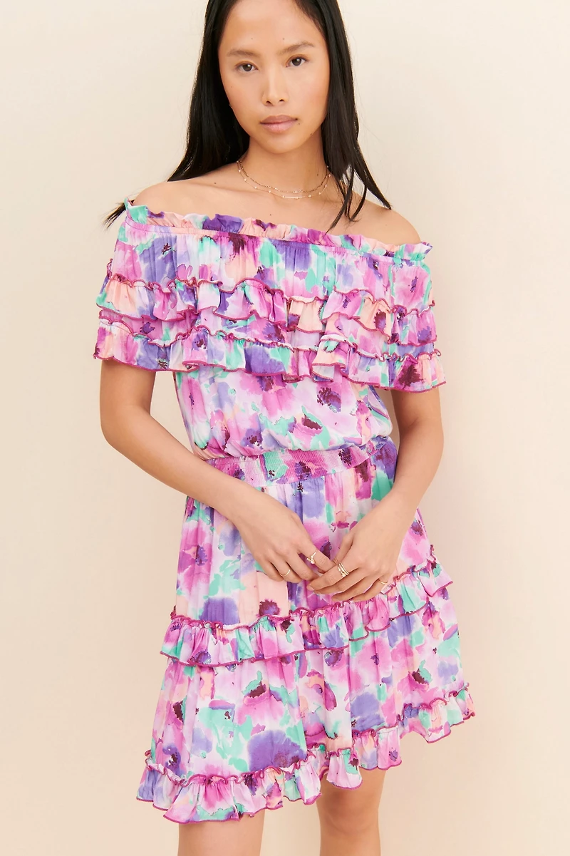 BTFL-Life Off-the-Shoulder Floral Mini Dress