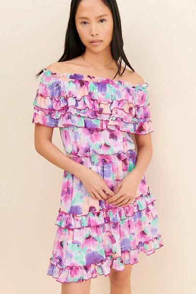 BTFL-Life Off-the-Shoulder Floral Mini Dress