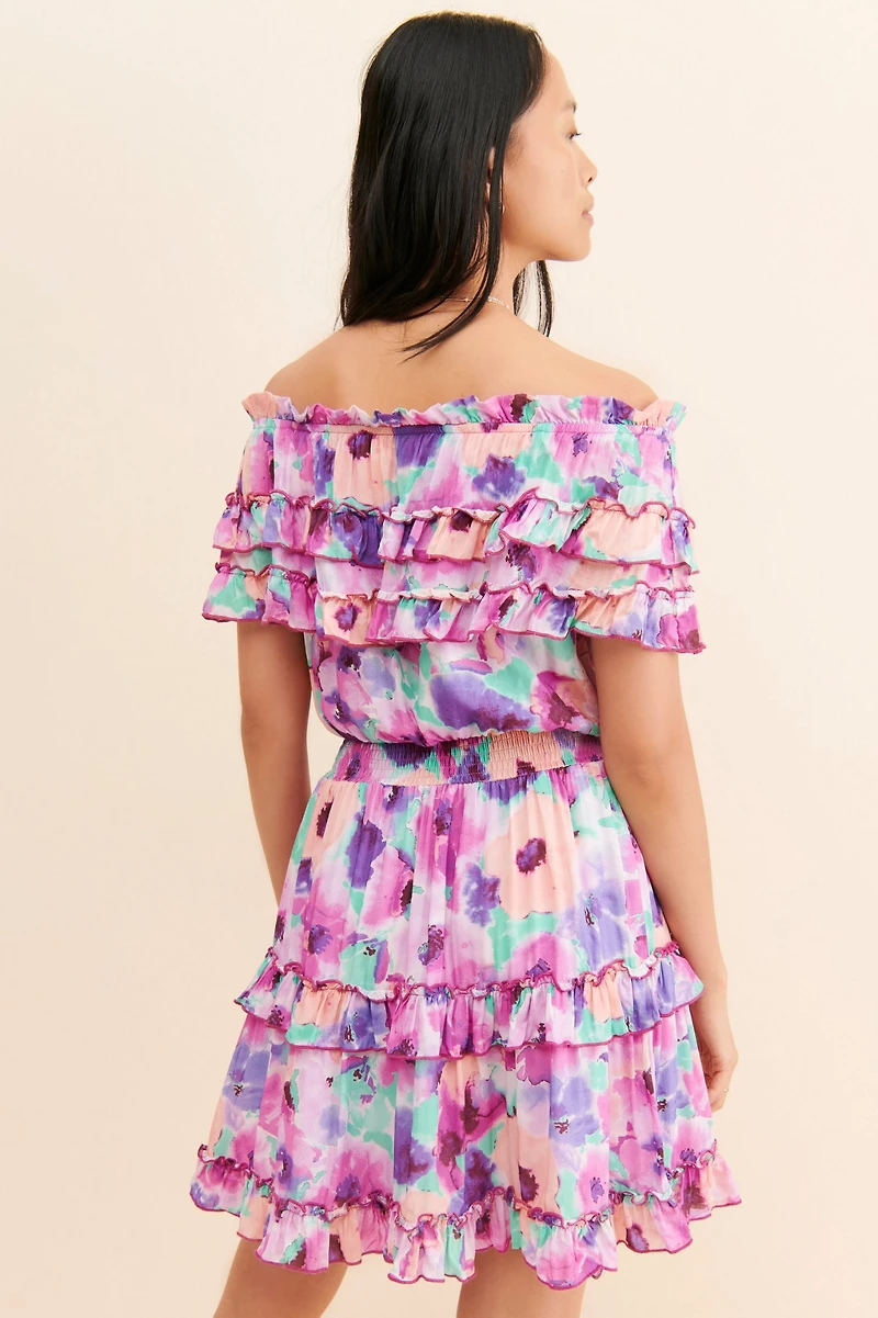 BTFL-Life Off-the-Shoulder Floral Mini Dress