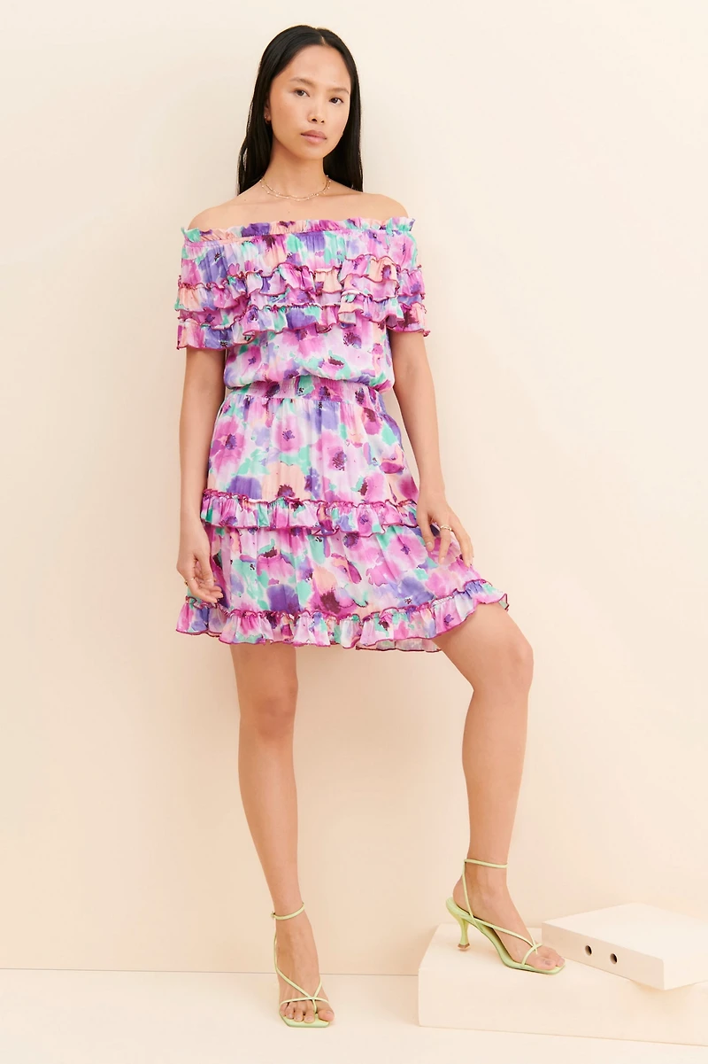 BTFL-Life Off-the-Shoulder Floral Mini Dress